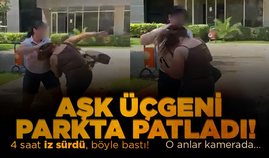 Kocasını takip edip parkta yakaladı: Sevgilisini saçından sürükledi