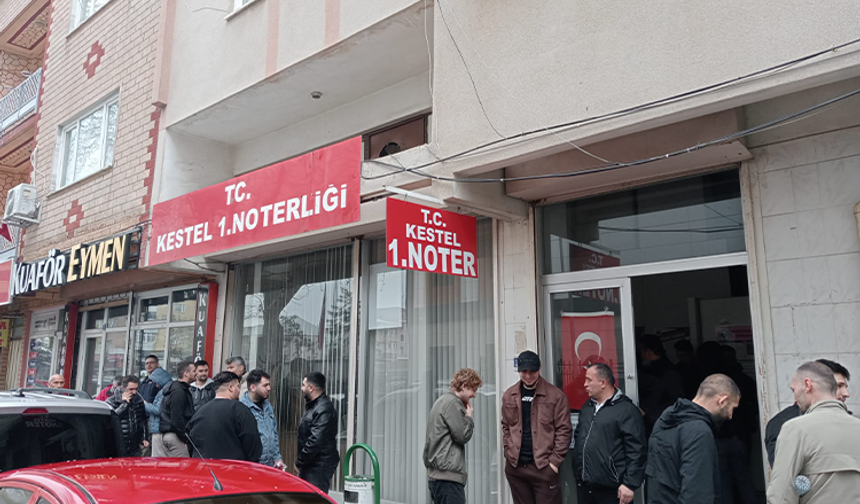 Bursa’da nöbetçi noterlerde APP plaka yoğunluğu: Son 3 gün!