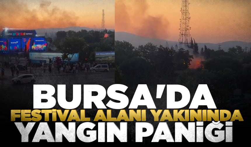 Bursa'da festival alanı yakınında yangın paniği