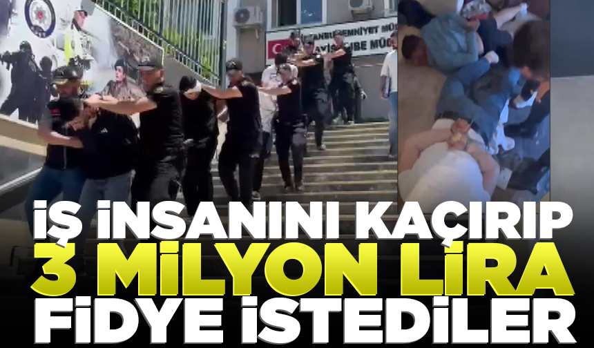 İş insanını kaçırıp 3 milyon lira fidye istediler