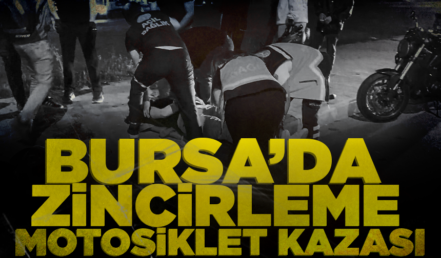 İnegöl'de zincirleme motosiklet kazası