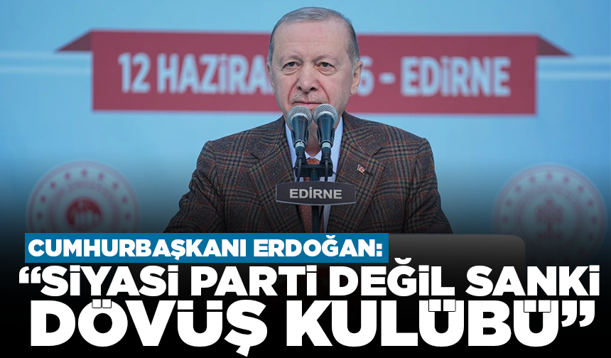 Cumhurbaşkanı Erdoğan'dan CHP'ye: Siyasi parti değil sanki dövüş kulübü