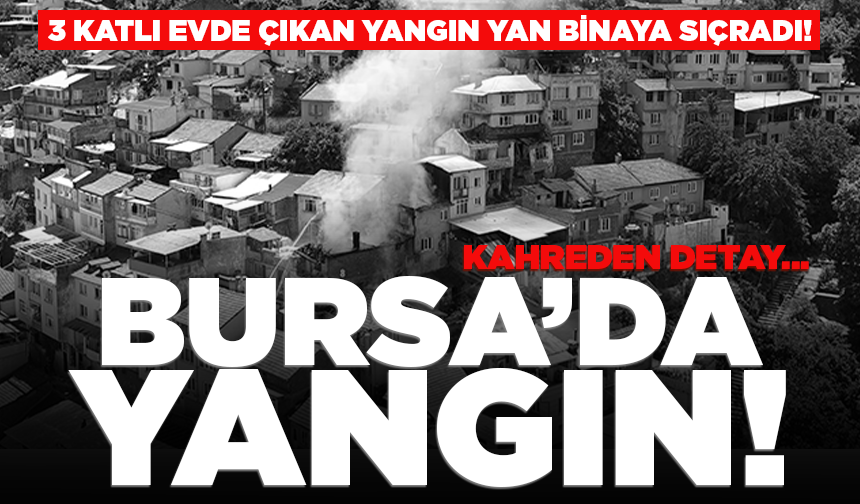 Bursa'da 3 katlı evde çıkan yangın yan binaya sıçradı! Kahreden detay...
