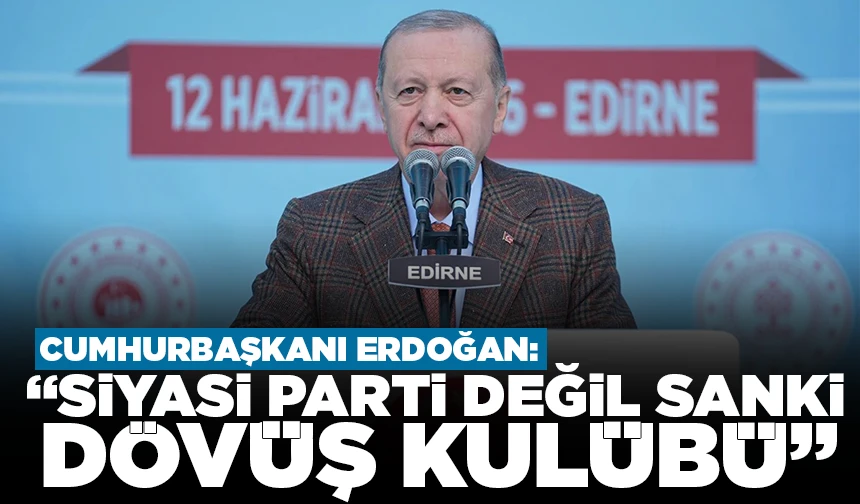 Cumhurbaşkanı Erdoğan'dan CHP'ye: Siyasi parti değil sanki dövüş kulübü