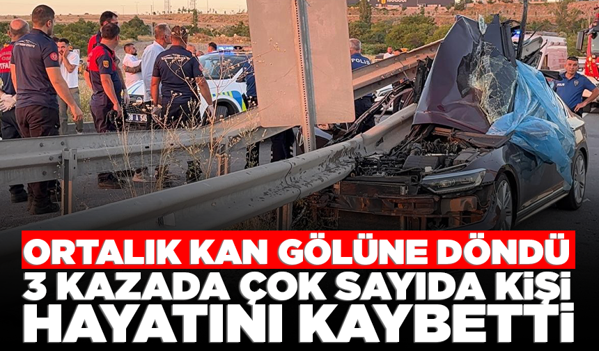 Kayseri'de bir günde yaşanan 3 kazada 4 kişi öldü, 18 kişi yaralandı