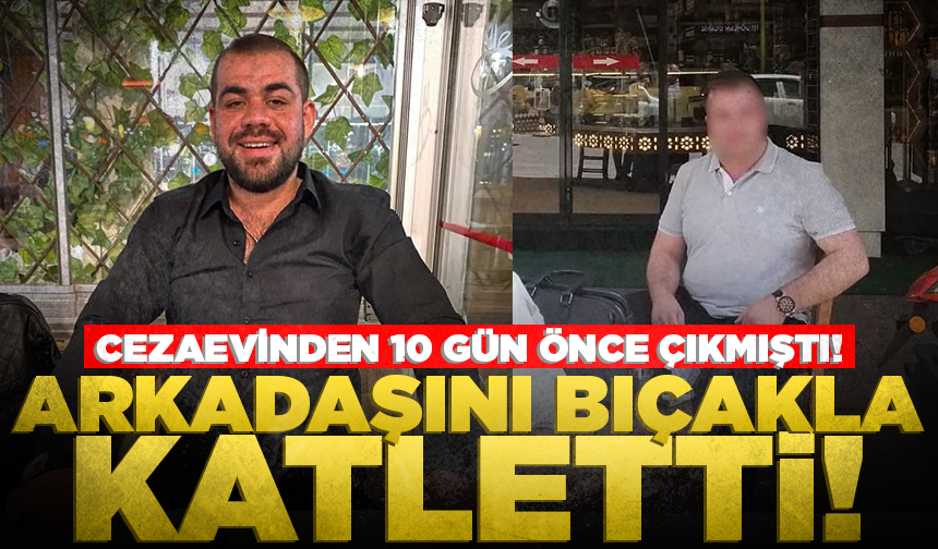 Cezaevinden 10 gün önce çıkmıştı! Arkadaşını bıçakla katletti...