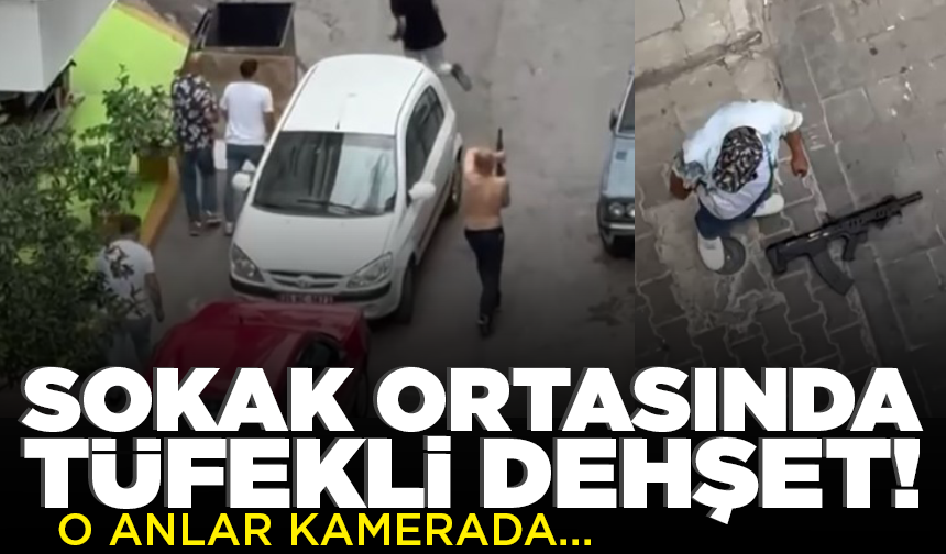 Sokak ortasında tüfekle art arda ateş açtılar