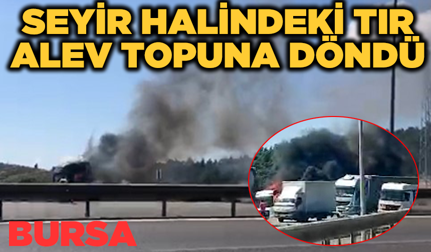 Bursa'da seyir halindeki tır alev topuna döndü