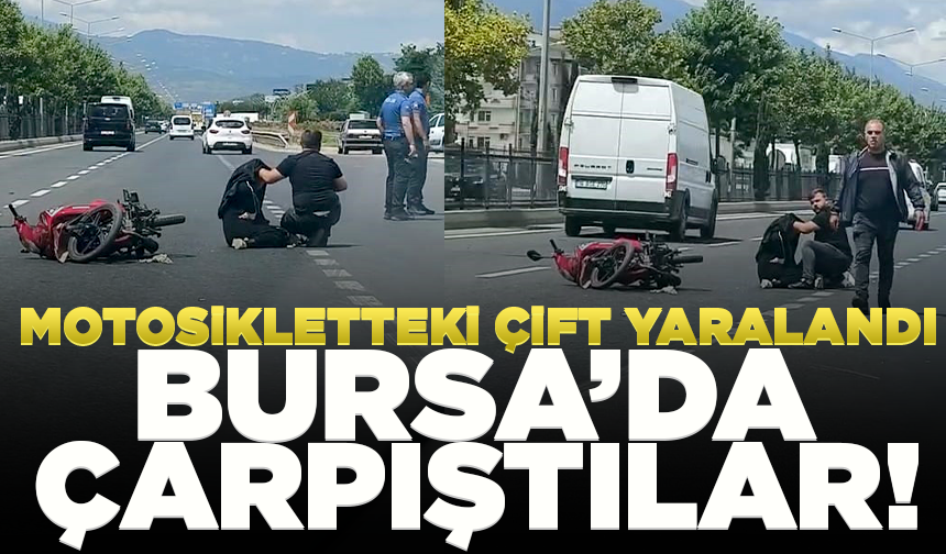 Bursa İnegöl'de otomobil motosiklete çarptı
