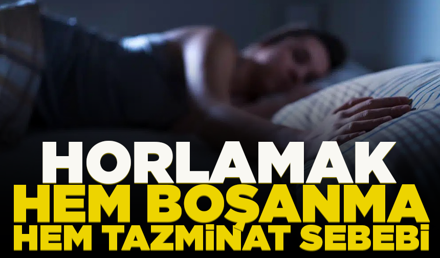 Horlamak hem boşanma hem tazminat sebebi