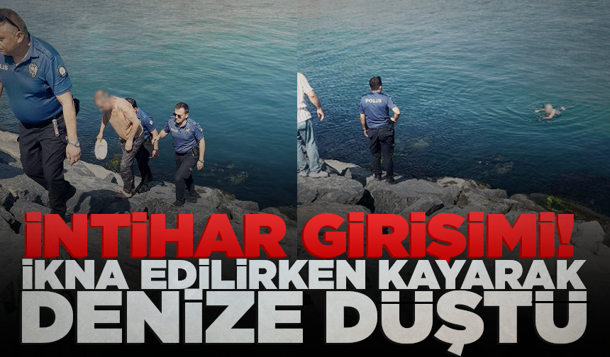 Avcılar'da intihar girişimi: İkna edilirken denize düştü