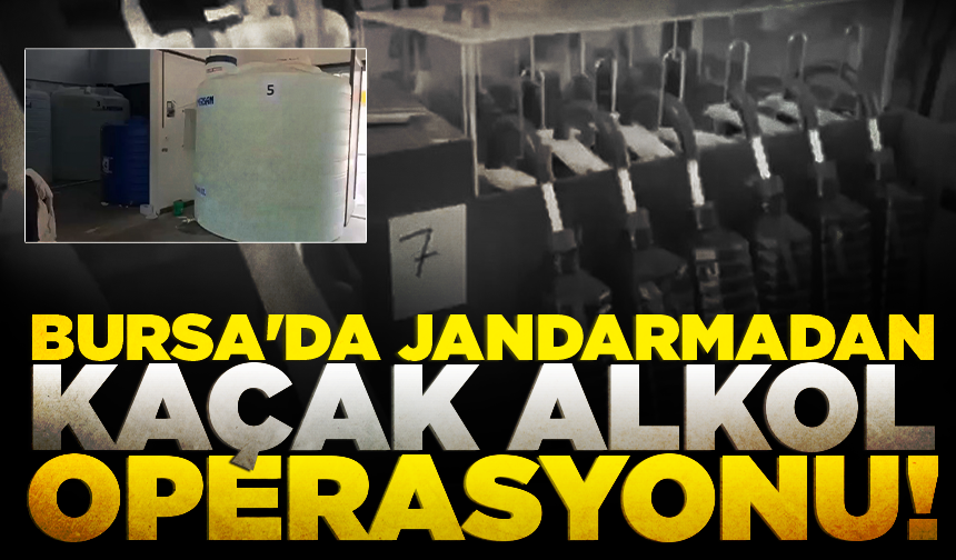 Bursa'da jandarmadan kaçak alkol operasyonu