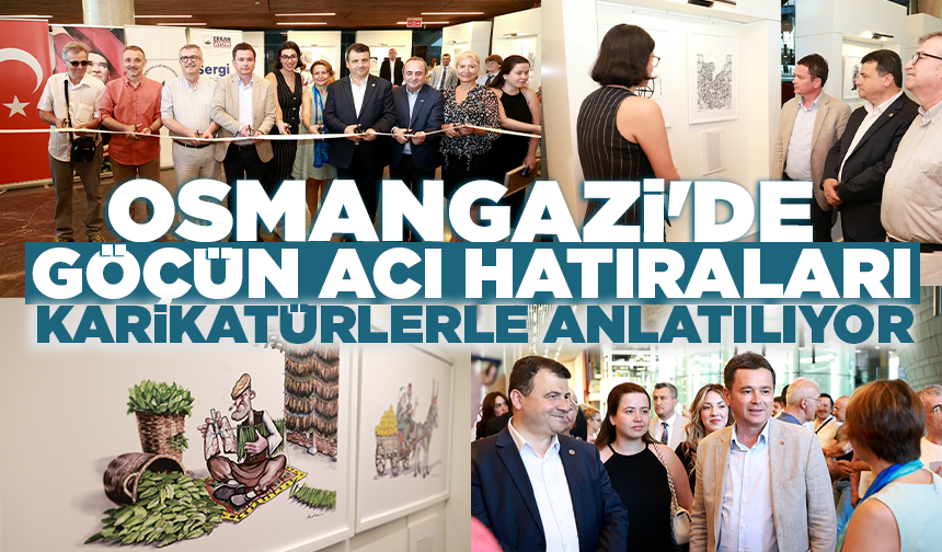 Osmangazi'de göçün acı hatıraları karikatürlerle anlatılıyor