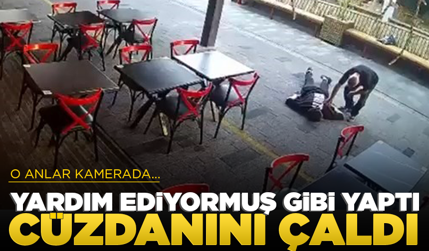 Yardım ediyormuş gibi yaptı, cüzdanını çaldı