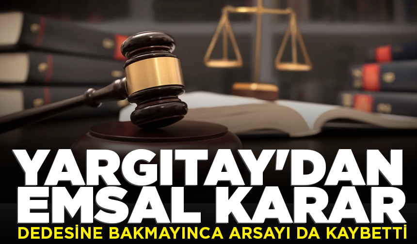 Yargıtay'dan emsal karar: Dedesine bakmayınca arsayı da kaybetti