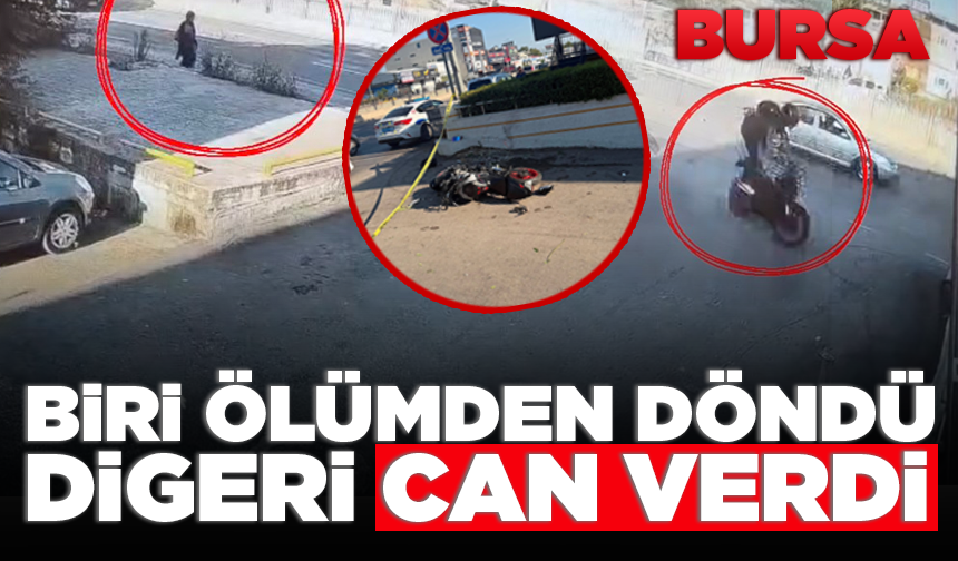 Bursa'da bir adımla hayata tutundu, motosikletli duvara çarparak can verdi