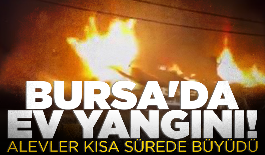 Bursa'da ev yangını: Alevler kısa sürede büyüdü