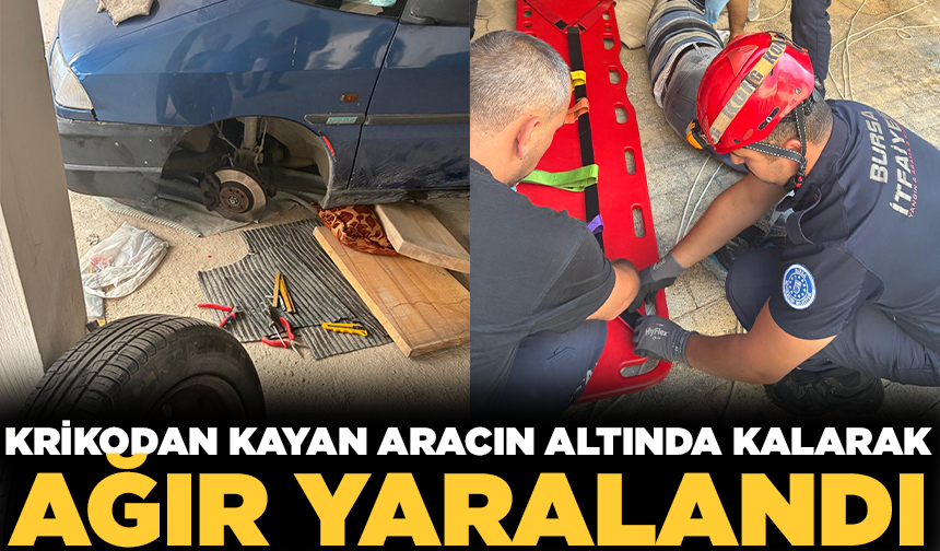 Krikodan kayan aracın altında kalan şahıs ağır yaralandı