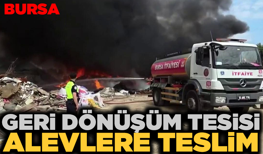 Geri dönüşüm tesisinde yangın paniği