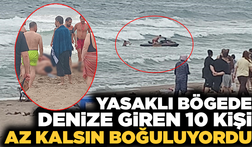 İnkumu'nda boğulma tehlikesi geçiren 10 kişi kurtarıldı