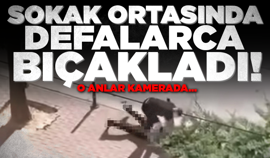 Husumetlisini sokak ortasında bıçaklayarak öldürdü: Saldırı anı kamerada