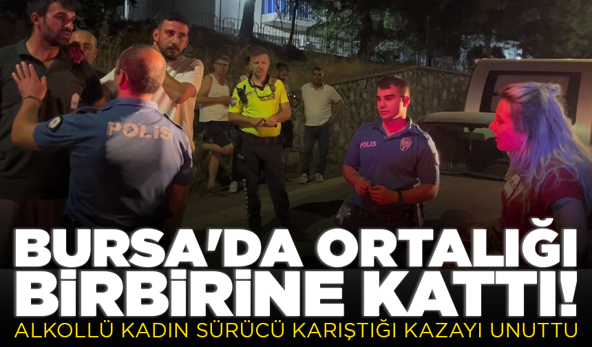 Mahalleyi savaş alanına çevirdi, alkollü kadın sürücü karıştığı kazayı unuttu