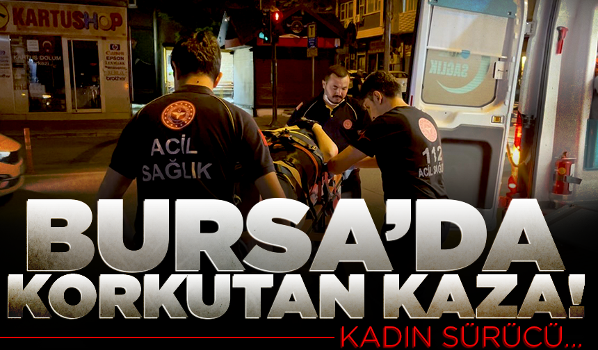 Bursa'da kontrolden çıkan motosiklet devrildi: Kadın sürücü yaralandı
