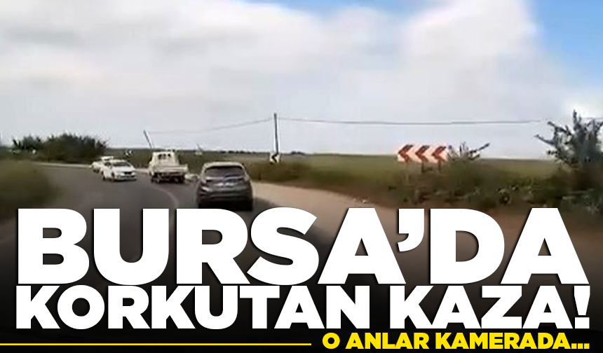Bursa'da viraja hızlı giren otomobil kazaya sebep oldu
