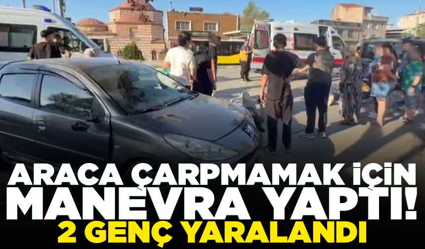 Bursa’da araca çarpmamak için manevra yaptı! 2 genç yaralandı