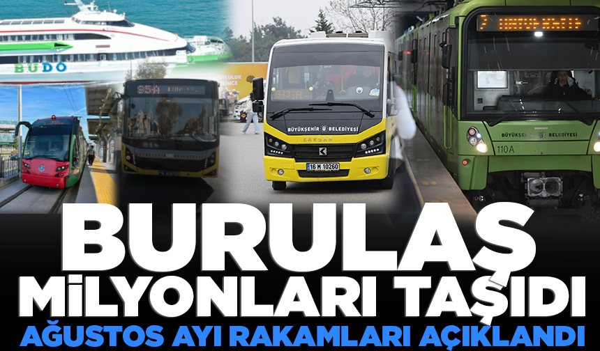 BURULAŞ ağustos ayında 21 milyondan fazla yolcu taşıdı