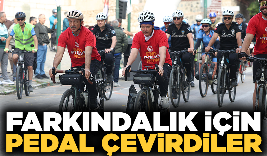 Başkan Erkan Aydın farkındalık için pedal çevirdi