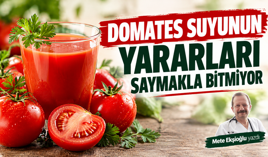 Domates suyunun yararları saymakla bitmiyor