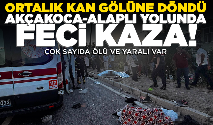 Akçakoca-Alaplı yolunda feci kaza: 4 ölü, 8 yaralı