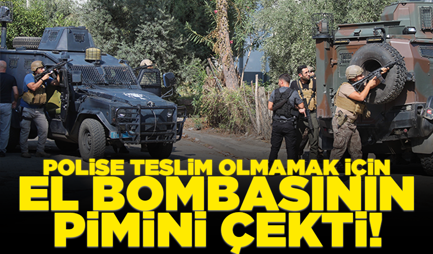 Pimi çekilen el bombasına bomba imha uzmanından koli bandıyla müdahale