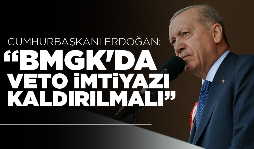 Cumhurbaşkanı Erdoğan: "BMGK'da veto imtiyazı kaldırılmalı"