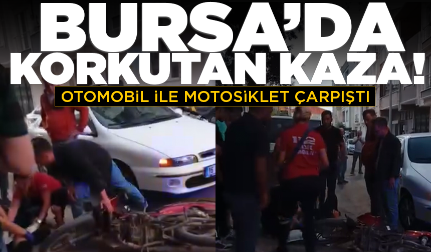 Bursa'da otomobil ile motosiklet çarpıştı: 1 yaralı