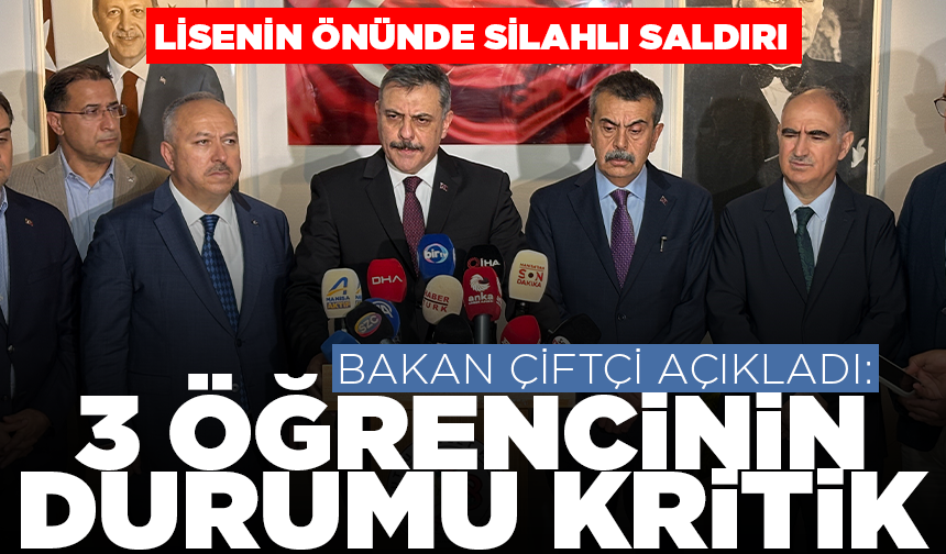 Manisa'da lisenin önünde silahlı saldırı... Bakan Çiftçi açıkladı: 3 öğrencinin durumu kritik