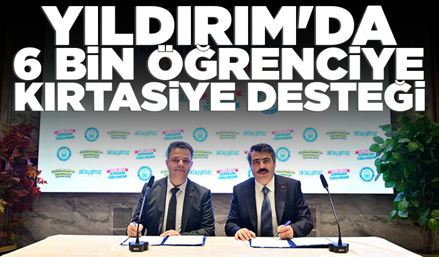 Yıldırım'da 6 bin öğrenciye kırtasiye desteği