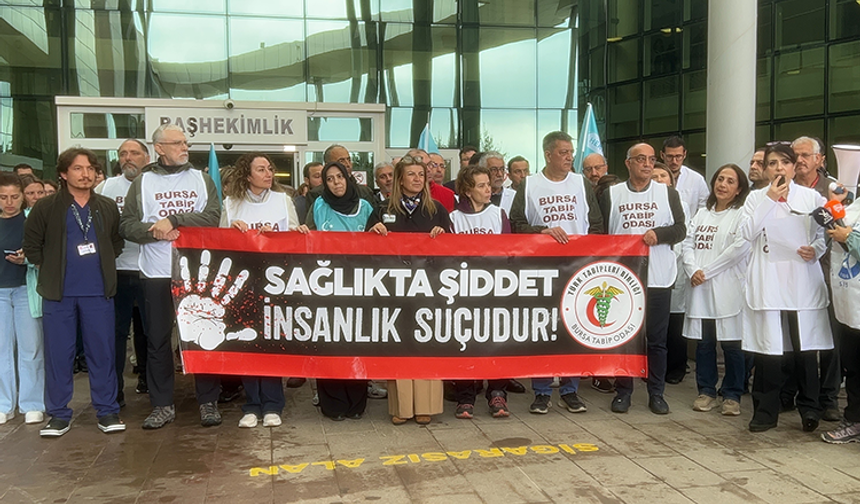 Mudanya'da sağlık çalışanına yönelik şiddete tepki