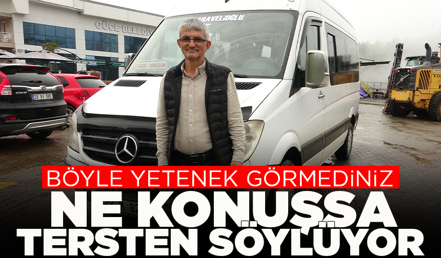 Sıra dışı bir yetenek! Ne konuşsa tersten söylüyor