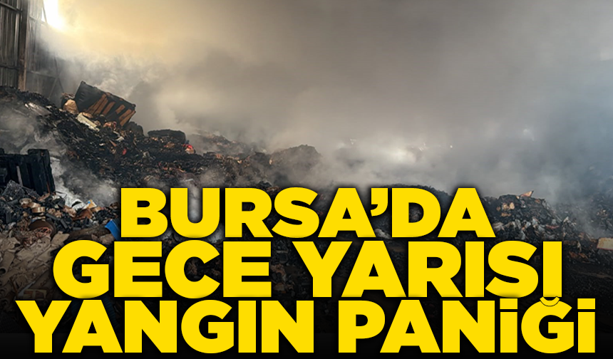 Bursa'da kömür işletmesinde gece yarısı yangın paniği