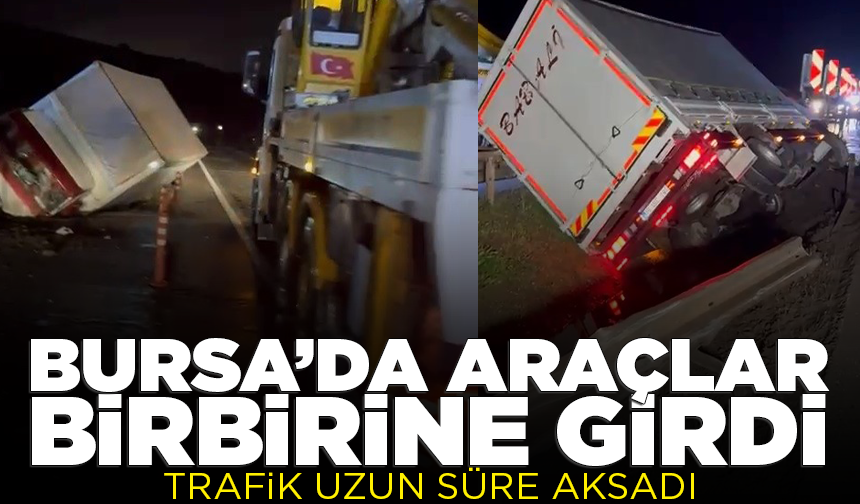 Bursa’da dört araç birbirine girdi: Trafik uzun süre aksadı
