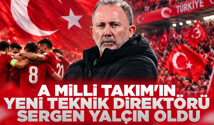 A Milli Takım'ın yeni teknik direktörü Sergen Yalçın oldu