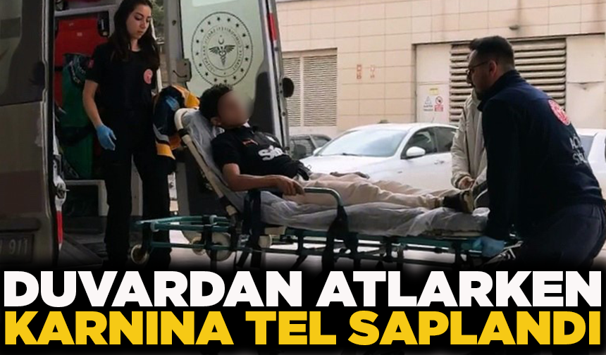 Karnına tel saplanan çocuk yaralandı