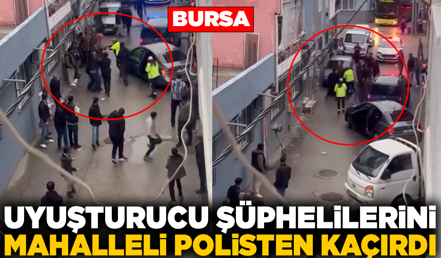 Polisten kaçan araç durduruldu, mahalleli şüphelileri kaçırdı