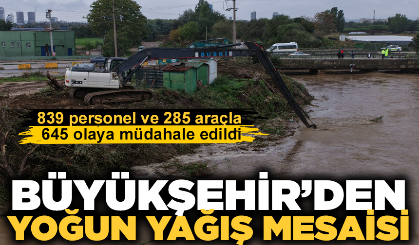 Büyükşehir'den yoğun yağış mesaisi: 645 olaya müdahale