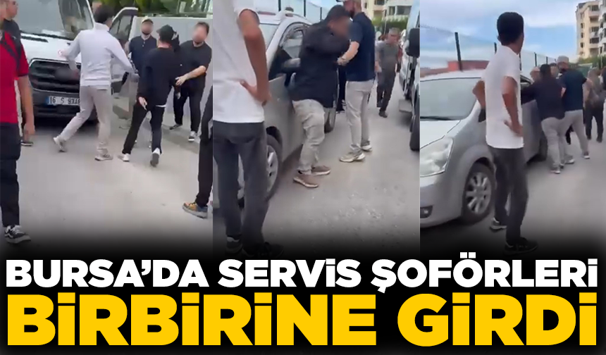Mudanya'da servis şoförleri arasında kavga