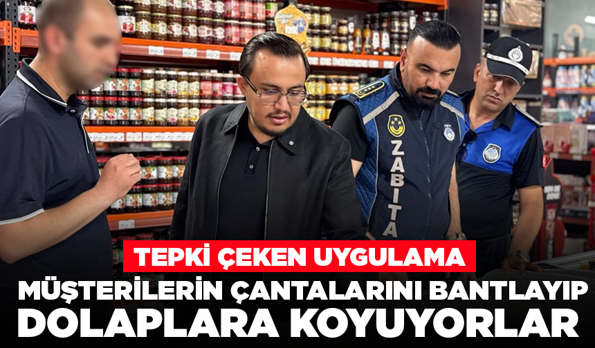 Ankara'da tepki çeken uygulama: Müşterilerin çantalarını bantlayıp dolaplara koyuyorlar