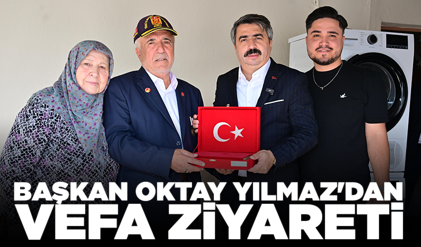 Başkan Oktay Yılmaz’dan Kıbrıs Gazisi Cafer Kaya’ya anlamlı ziyaret