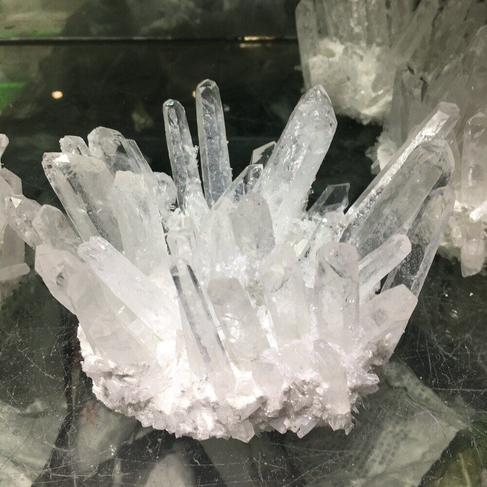 450g-Natural-white-crystal-clear-quartz-white-crystal-cluster-nunatak-decoration-crystal-column-point